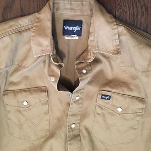 Western Style Pearl Snap Button Wrangler Shirt